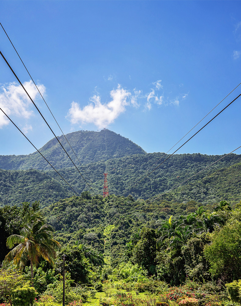 Teleferico in Puerto Plata, Dominican Republic, offers the visitor a panoramic view of the city descending from the hill (779 m above sea level).